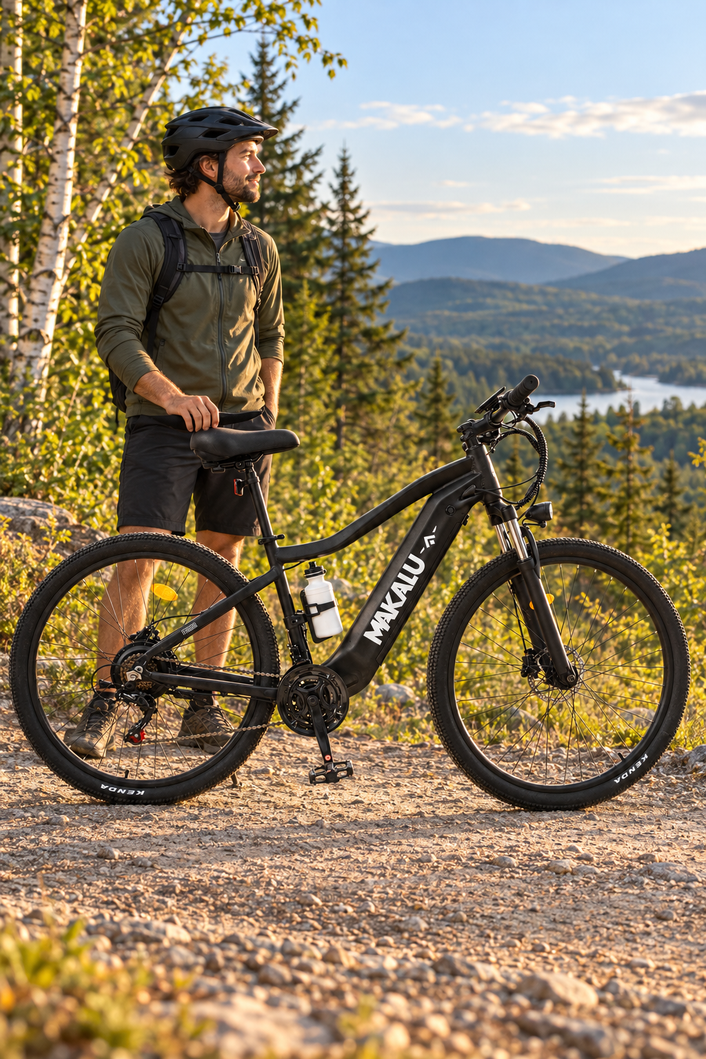 Le vélo électrique MAKALU M22 sur un sentier